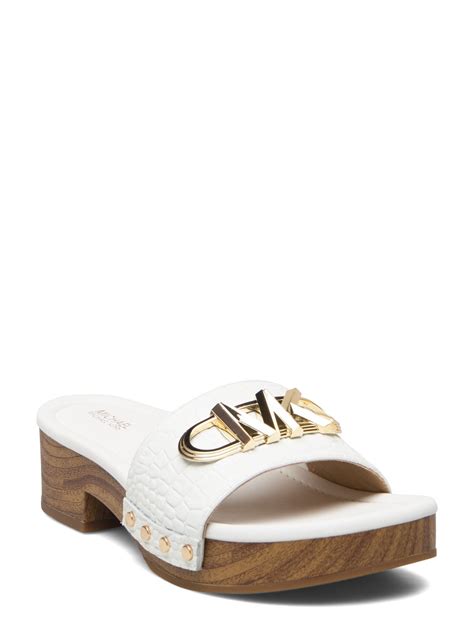 michael kors parker leather sandal|Michael Kors parker slides.